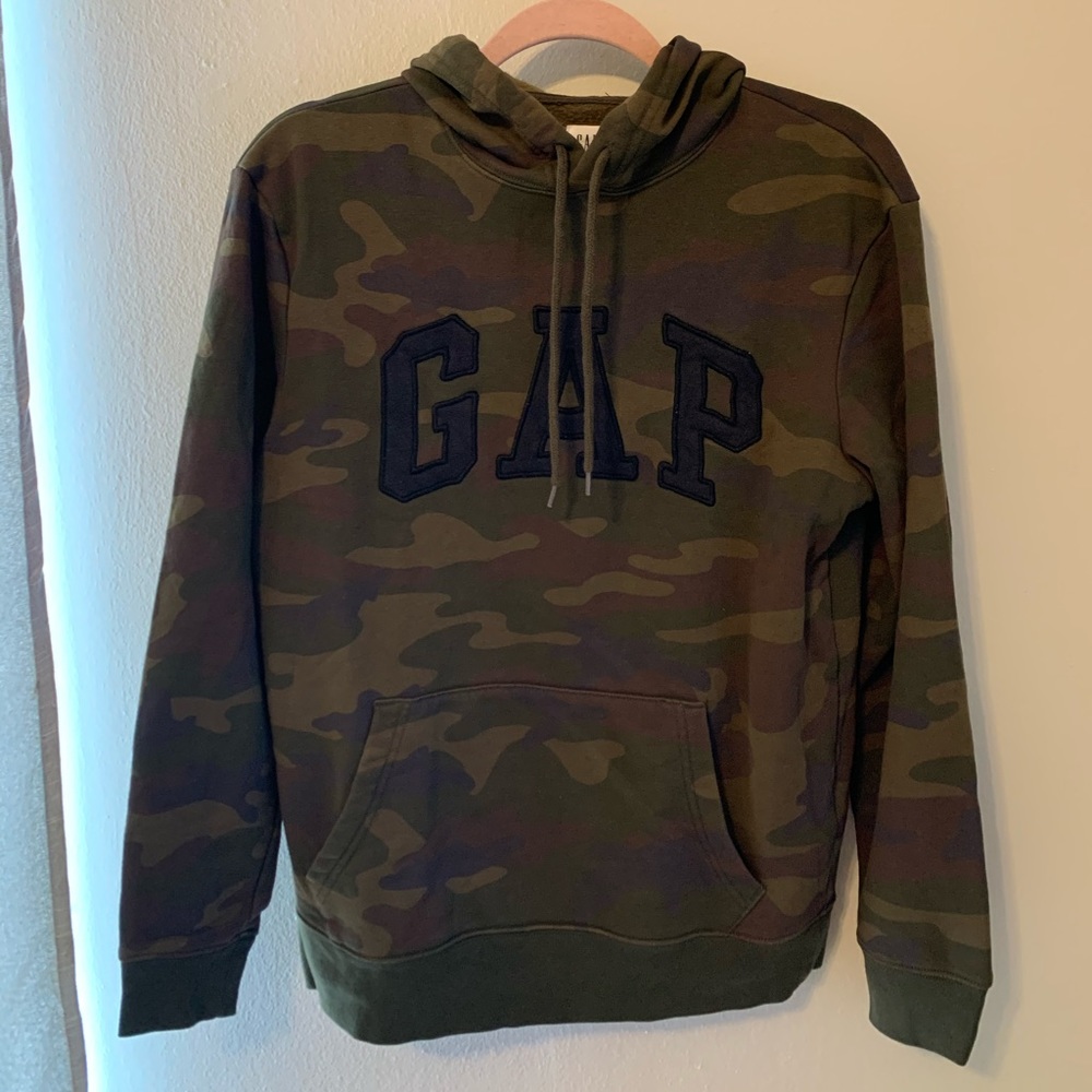 Classic GAP Logo Fleece Pullover Hoodie in…